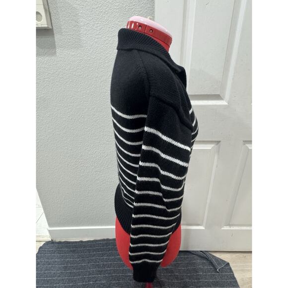 Wilfred Striped Sweater Women's Knit Collared Pullover Long Sleeve Classic - Picture 3 of 6